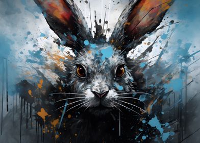 Abstract Rabbit Painting