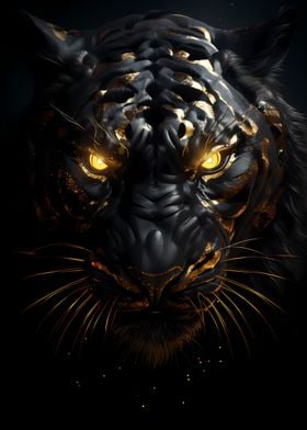 Abstract Wild Tiger Head