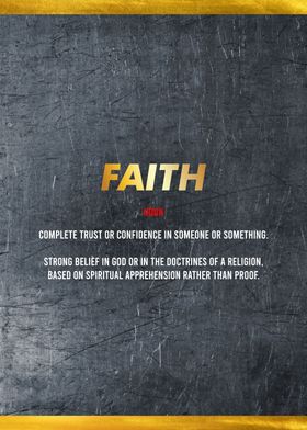 faith definition poster