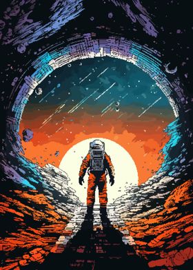 Space Cave Pixel Art