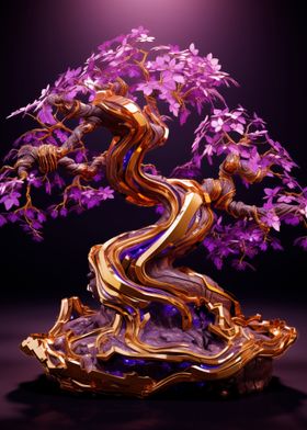 Purple Bonsai Tree