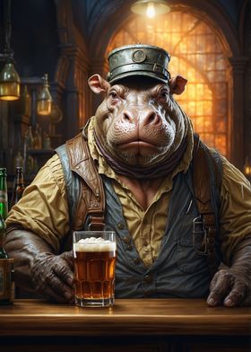 Steampunk Craft Beer Hippo