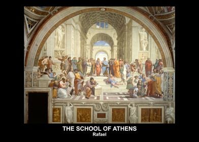 SCHOOL OF ATHENS BLACK