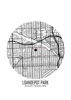 loanDepot park stadium Map