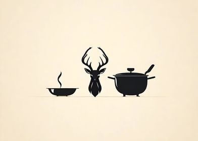 Kitchen Plate Deer Pan