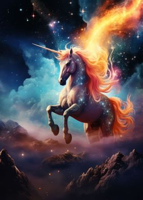 Unicorn in Cosmic Nebula