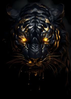 Abstract Wild Tiger Head