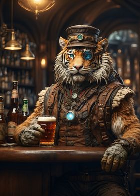 Steampunk Craft Beer Tiger