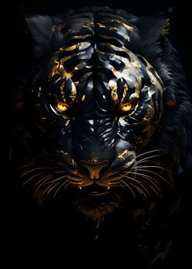 Abstract Wild Tiger Head