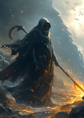 Surreal Reaper With Scythe
