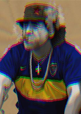 MARADONA GLITCH ART