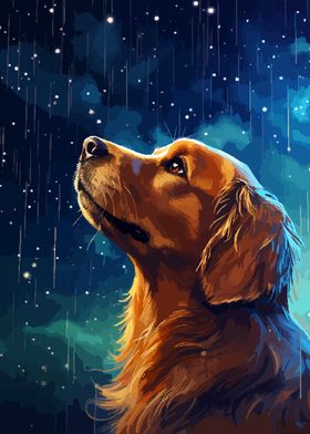 Pixel Art Golden Retriever