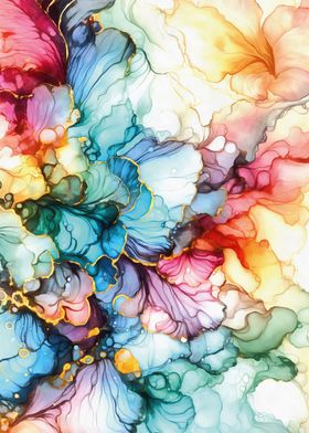 Colorful alcohol ink