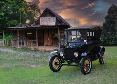 Model T on country road