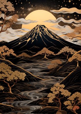 Golden Mount Fuji 