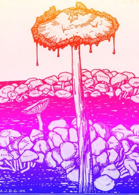 Dripping mushroom