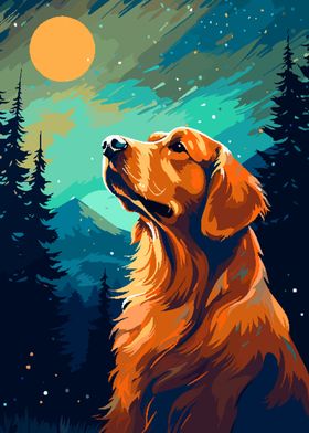 Cute Golden Dog Pixel Art