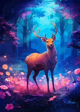 Fantasy Deer Pixel Art