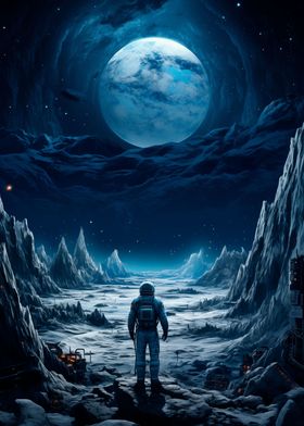 Astronaut on a Moon