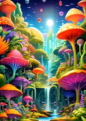 Colorful Mushroom Dream