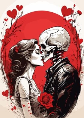 Skeleton Valentine Girl