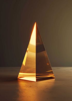 3D Dark Gold Prism