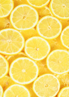 fresh juicy yellow lemons