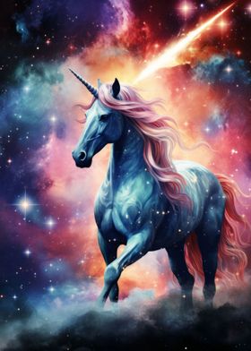 Unicorn in Nebula and Star