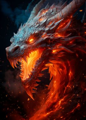 Glowing Fire Dragon