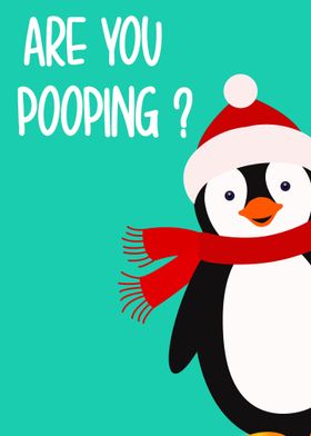 Funny Penguin Pooping