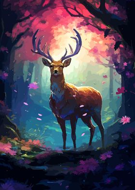 Deer Fantasy Pixel Art