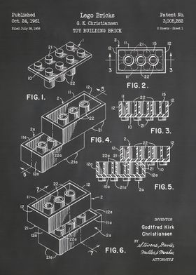 Toy Bricks Patent 1961