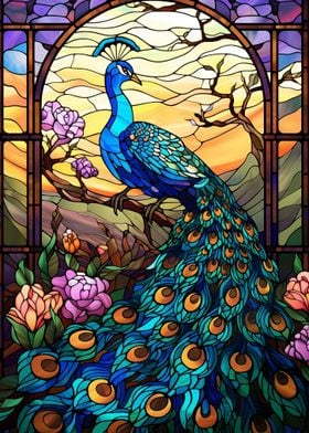 Peacock Stained Glass 