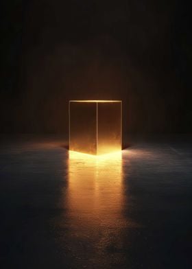 Cube 3D Dark Gold