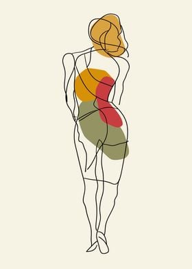 Female Body Line Drawing