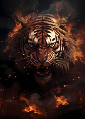 Wild Fire Tiger Head Cat