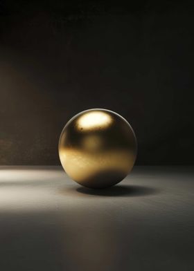 Sphere 3D Dark Gold