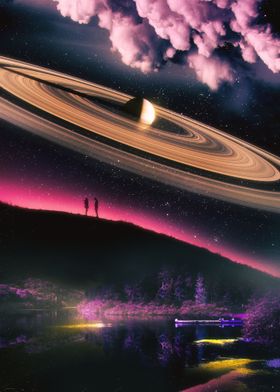 Saturn Night Sky