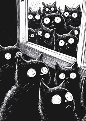 Mad hypnotised cats