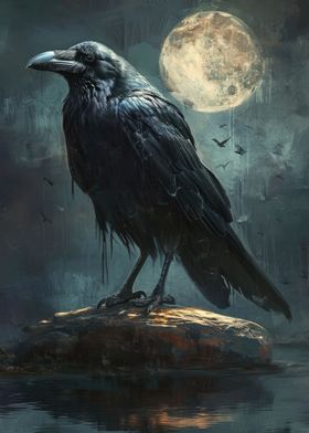 Black Raven Full Moon