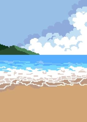 Beach Scenery Pixel art