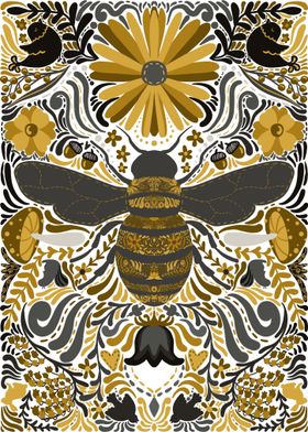 Golden Bee Folkart 