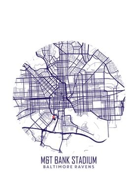 M T Bank Stadium Map