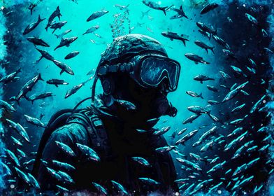 Diver Fantasy Art