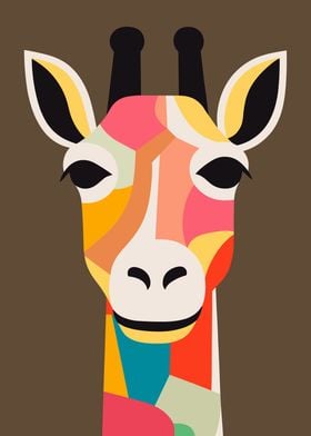 Colorful Modern Giraffe 