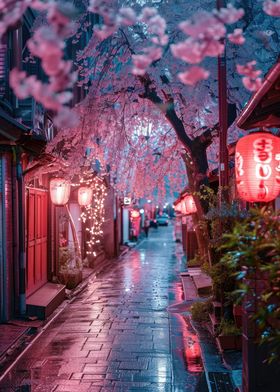 Japan Cityscape Nighttime