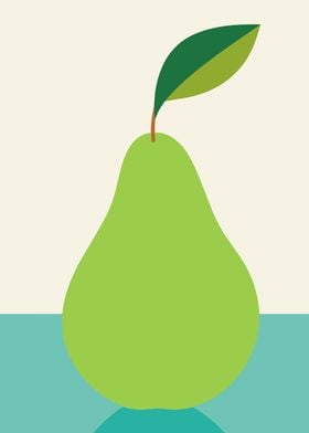 Modern Pear Illustration