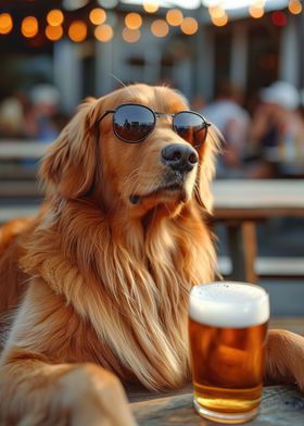 Cool Beer Dog