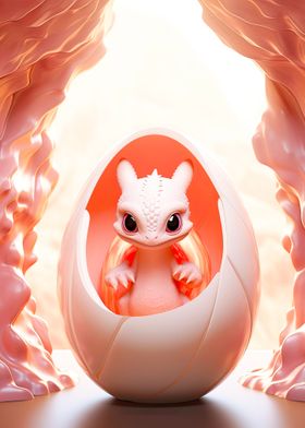 Cute Pearl Baby Dragon