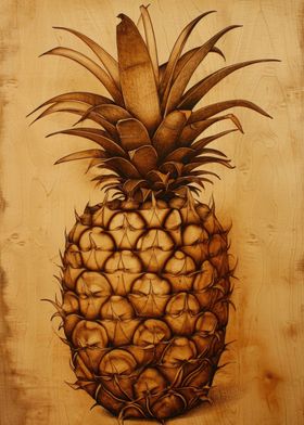 Pineapple Pyrography